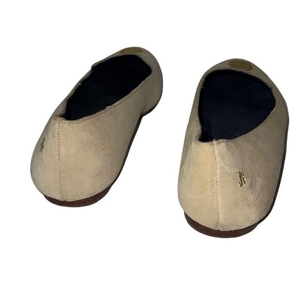 Jack Rogers Suede Anice Pineapple Flats Sand Gold Embroidery Coastal sz 8.5 - Picture 7 of 10